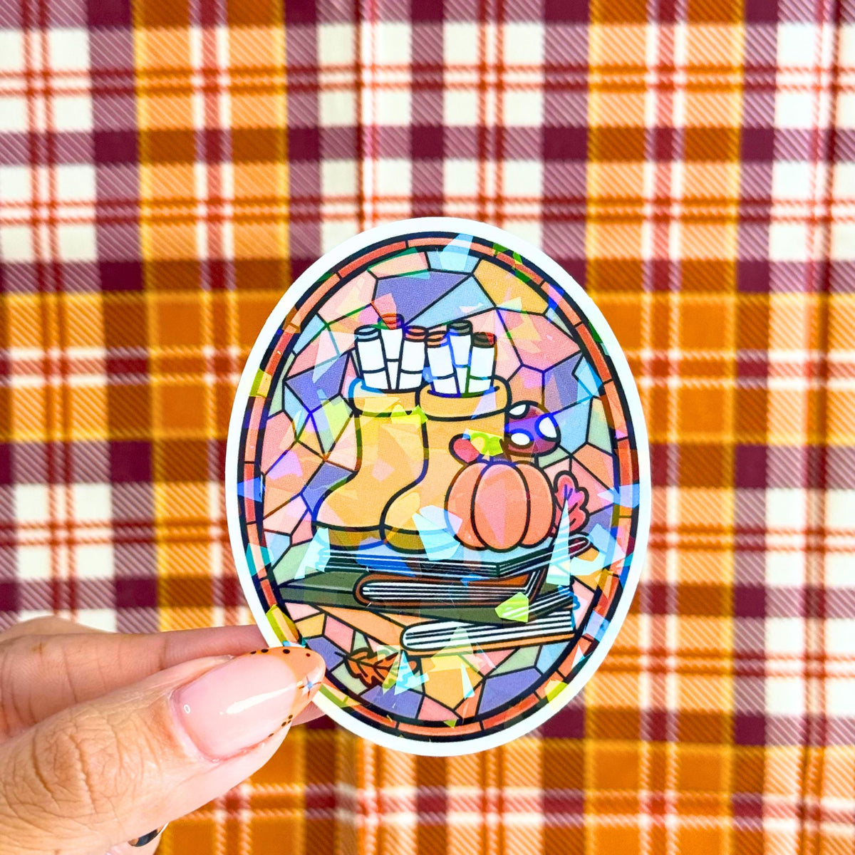 Autumn Stained Glass Sticker