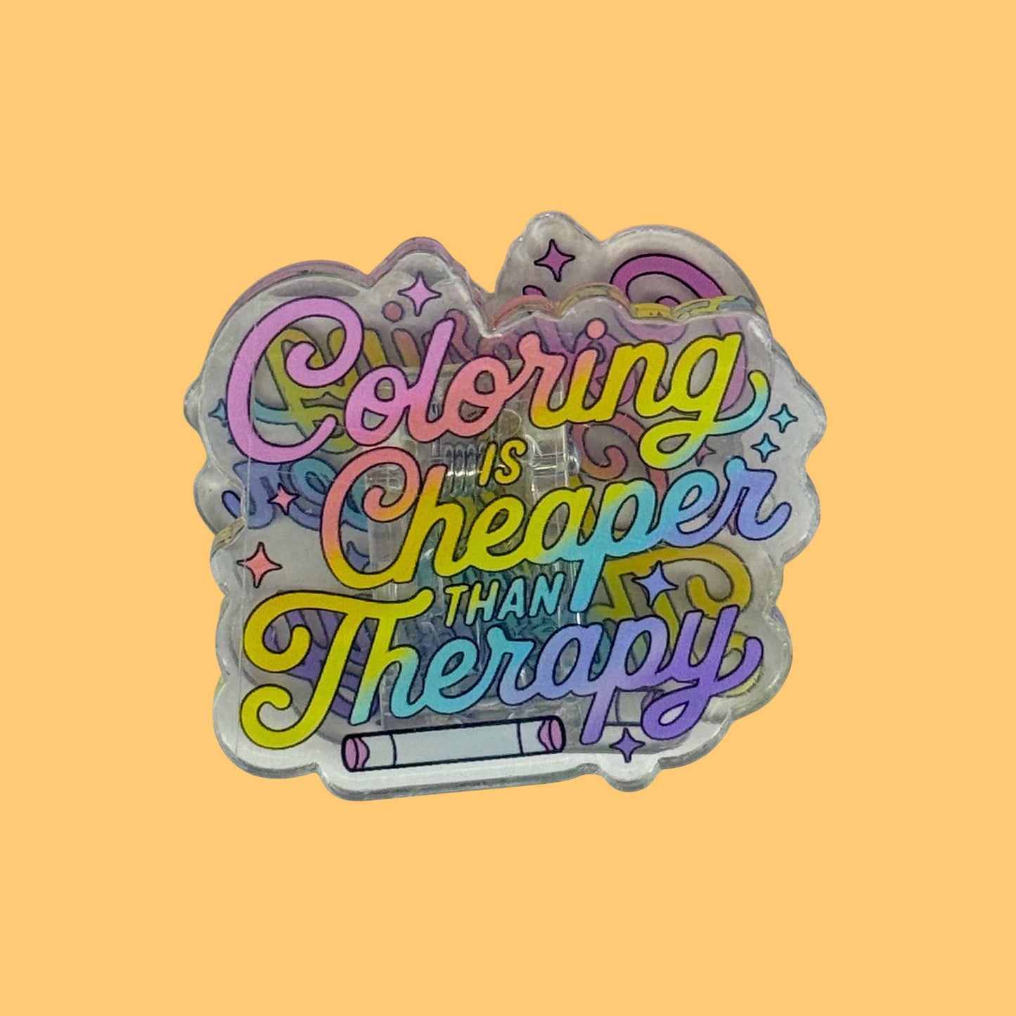 Coloring is Cheaper Than Therapy Page Clip