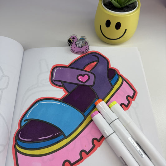 Summer Coloring Page Clip