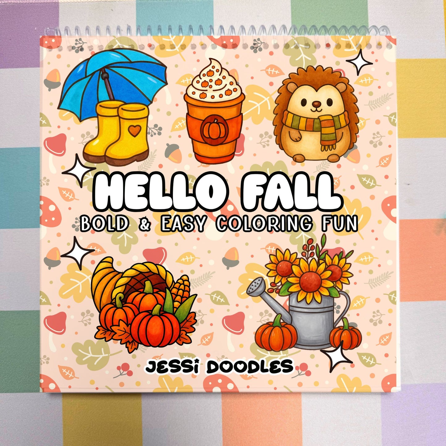 Hello Fall Spiral Coloring Book