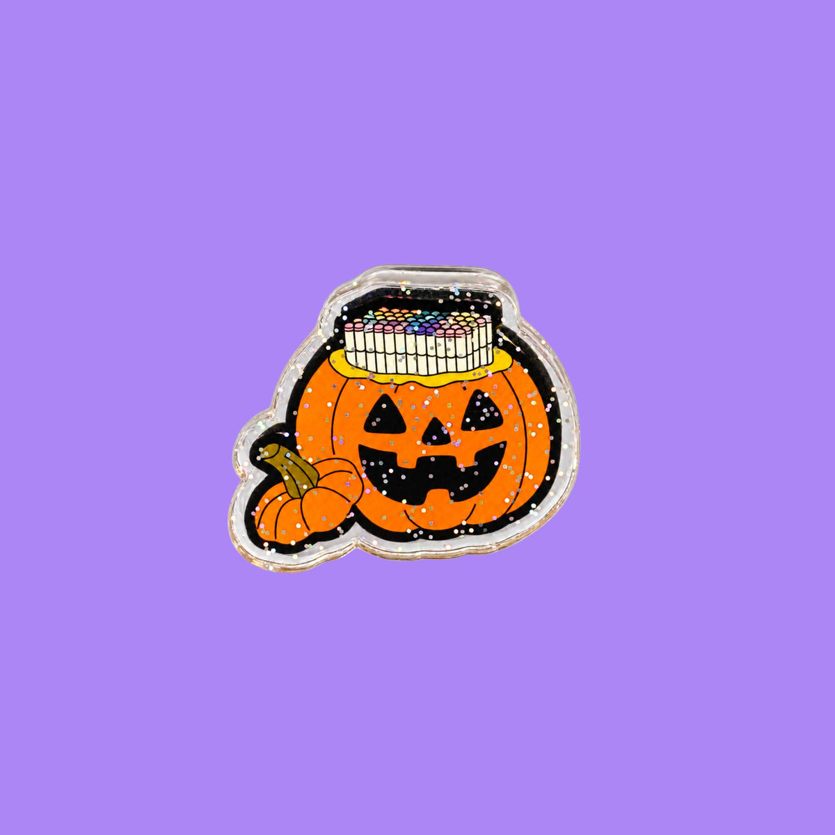 Jack O Lantern Glitter Page Clip