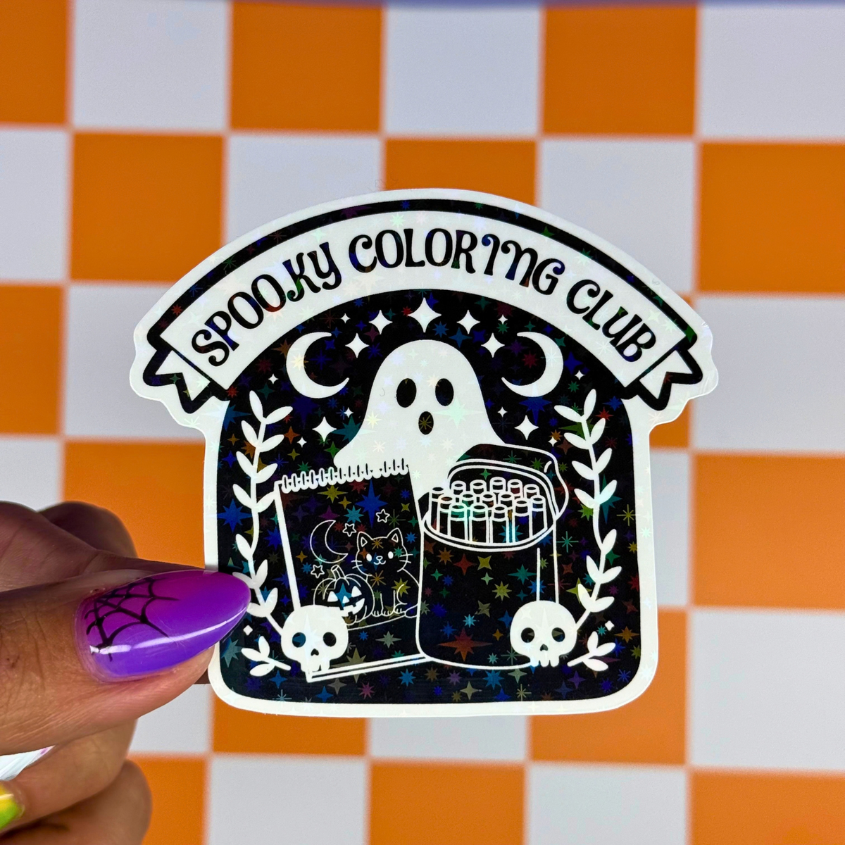 Spooky Coloring Club Sticker