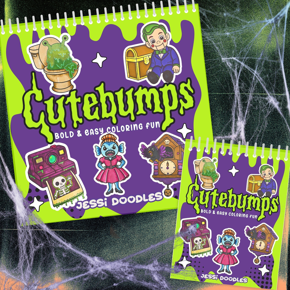 Cutebumps Bold & Easy Spiral Coloring Book