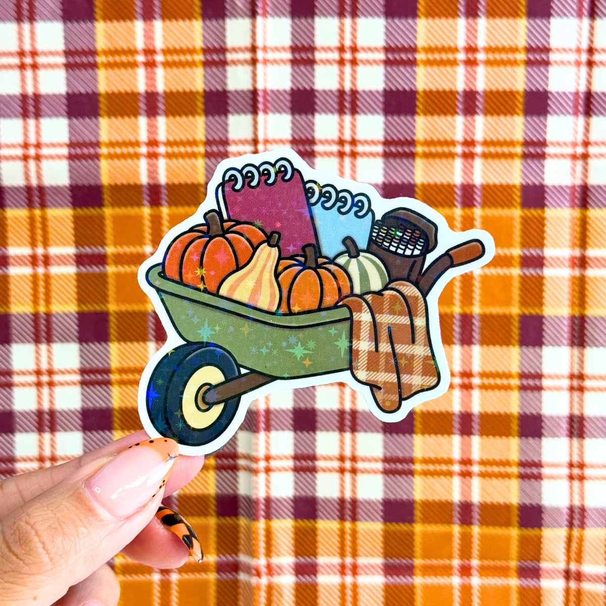 Coloring Wheelbarrow Sticker