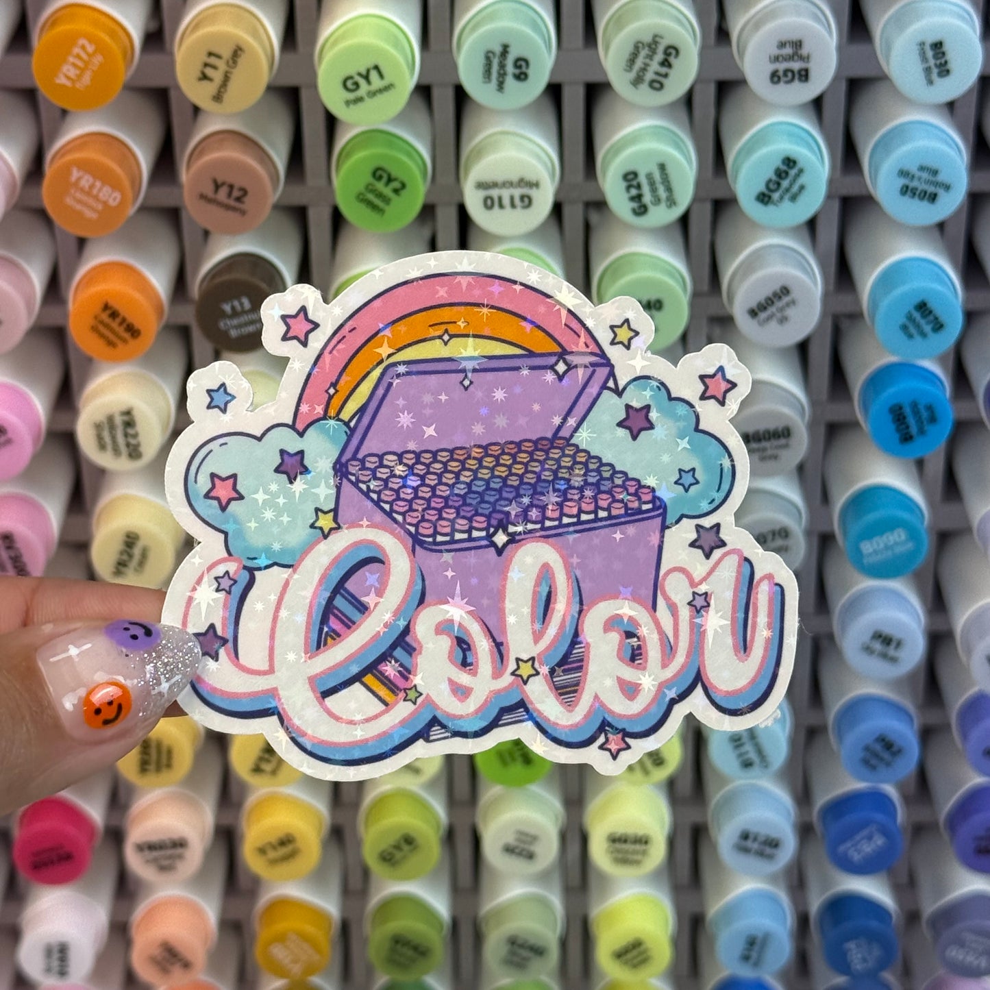 Color Rainbow Holographic Sticker