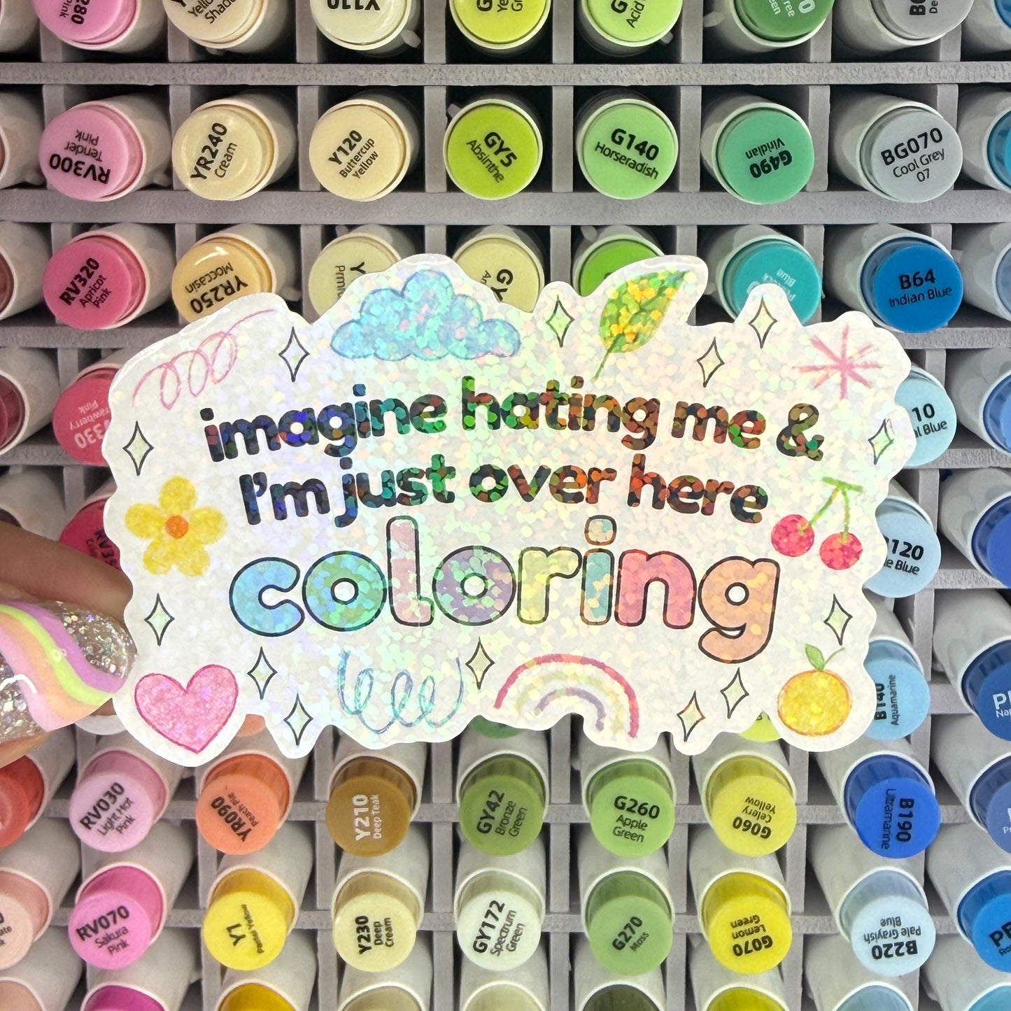 Imagine Hating Me Sticker