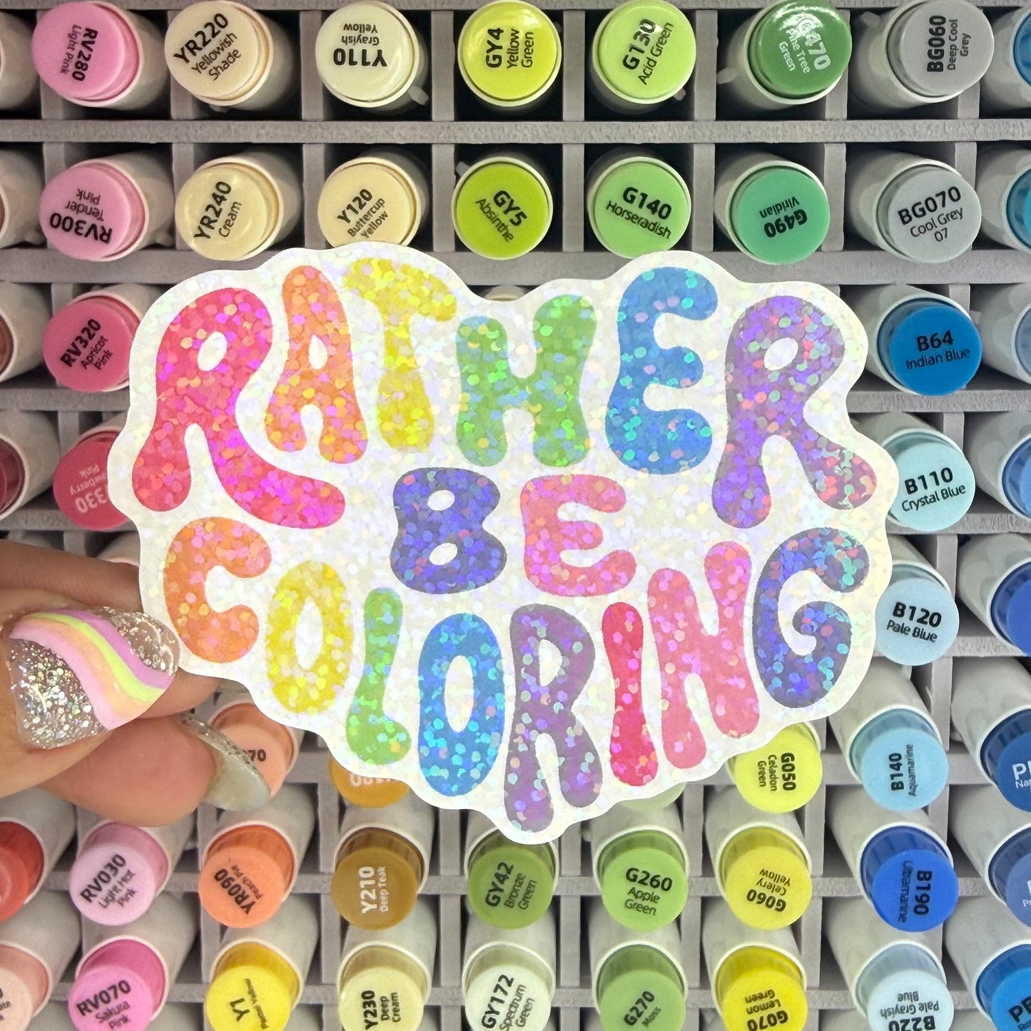Rather Be Coloring Sticker