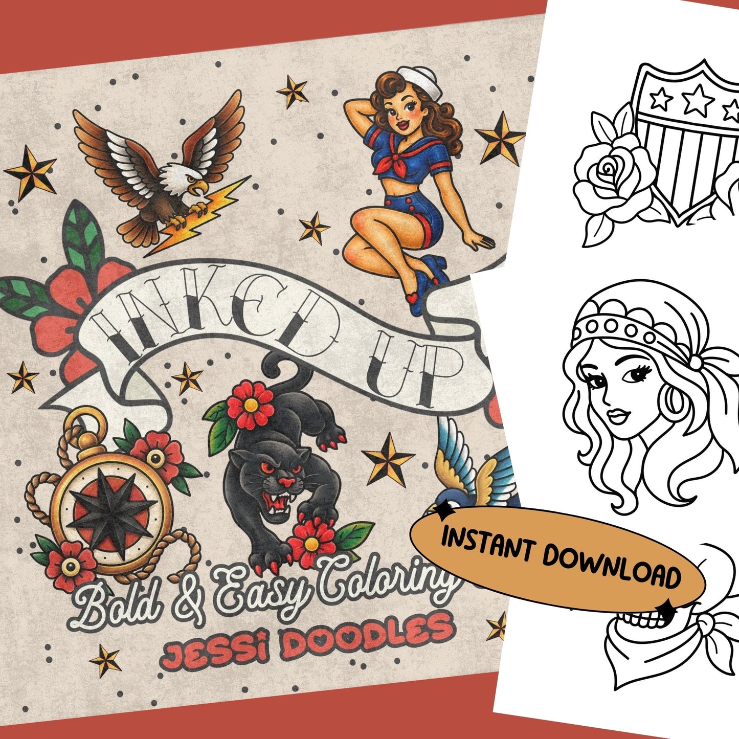 Inked Up PDF Coloring Book