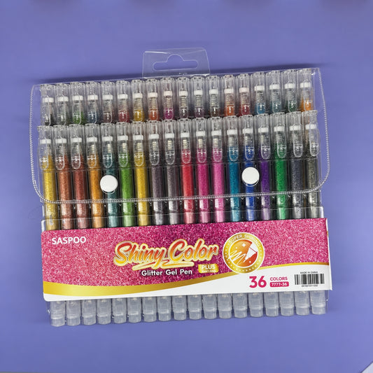 SASPOO Glitter Gel Pens – 36 Colors