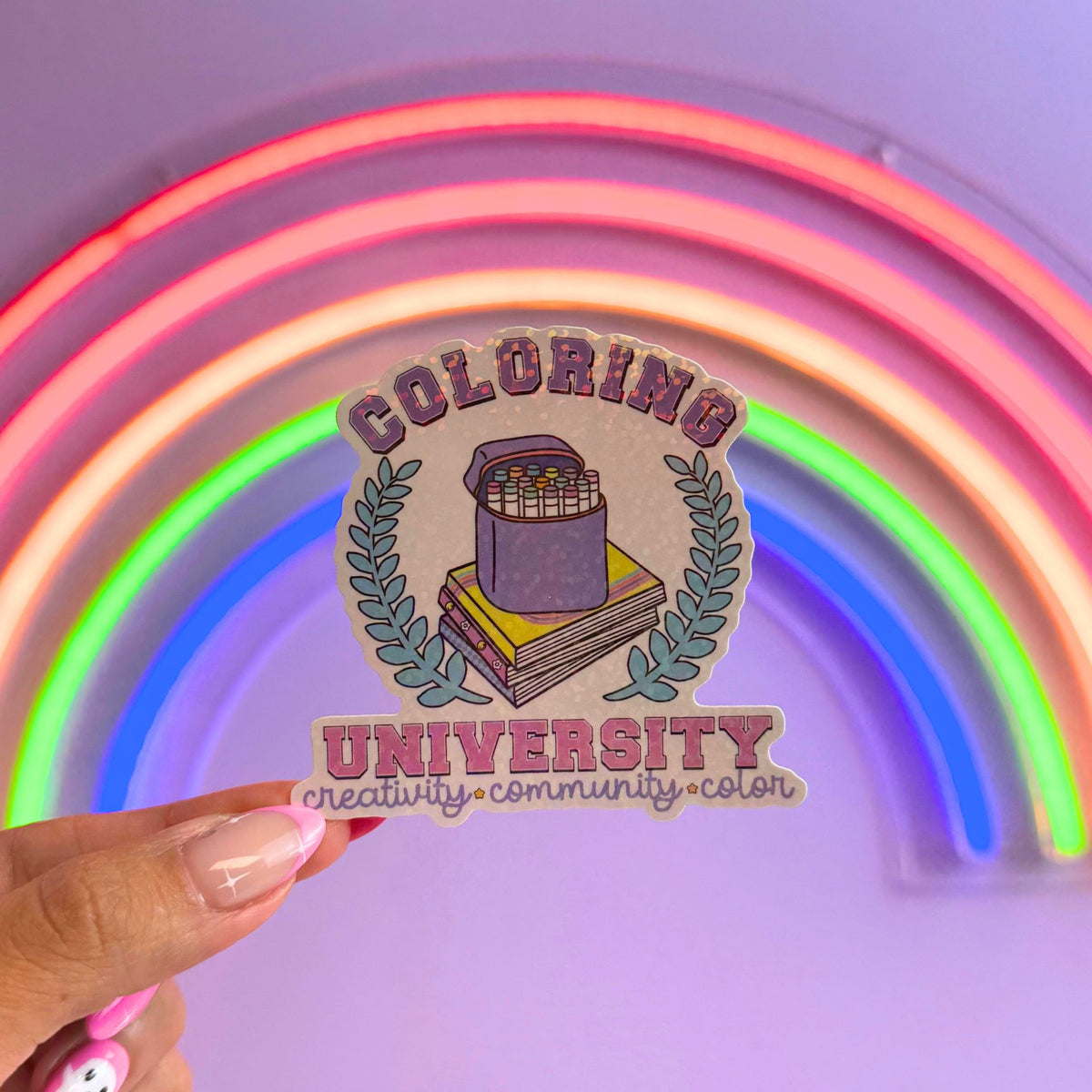 Coloring University Sticker