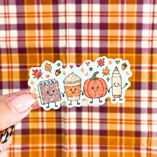 Fall Coloring Friends Sticker