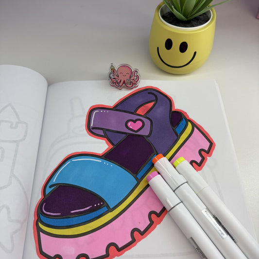 Coloring Octopus Page Clip