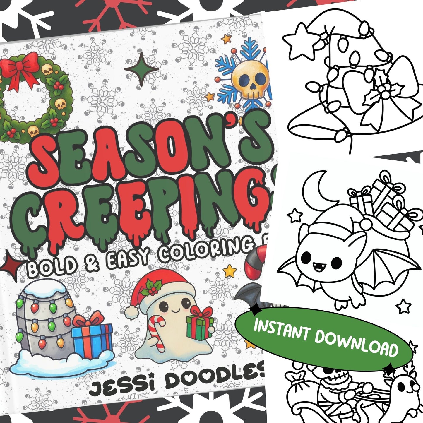 Seaon's Creepings PDF Coloring Book