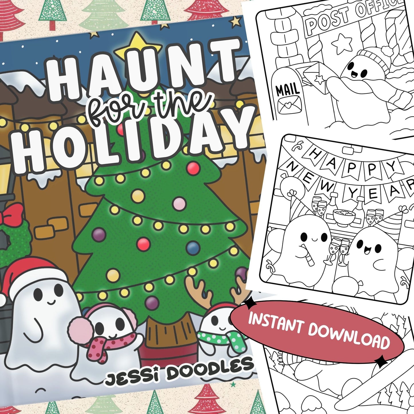 Haunt for the Holidays PDF Coloring Book
