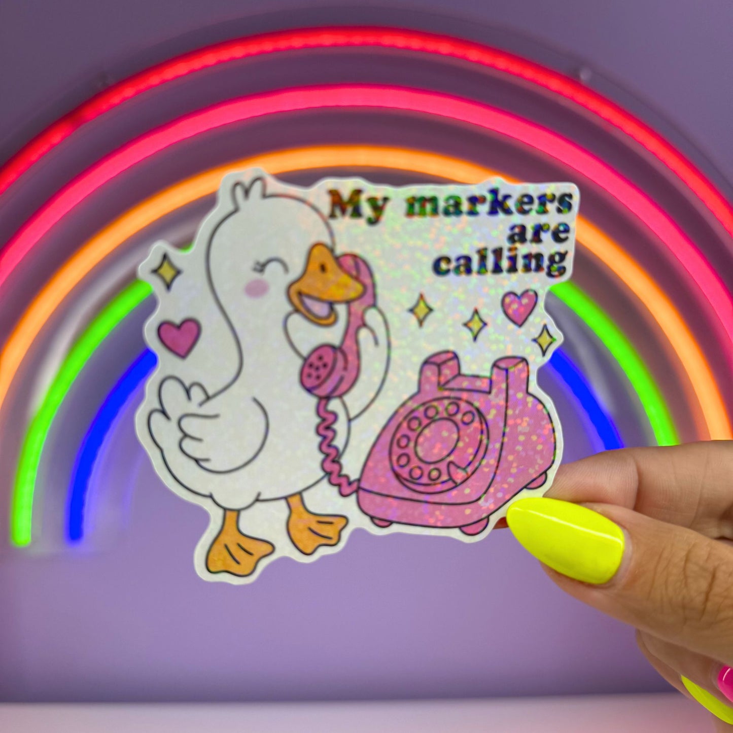 My Markers are Calling Sticker
