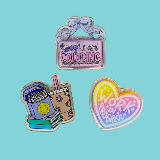 Happy Coloring Page Clip Set