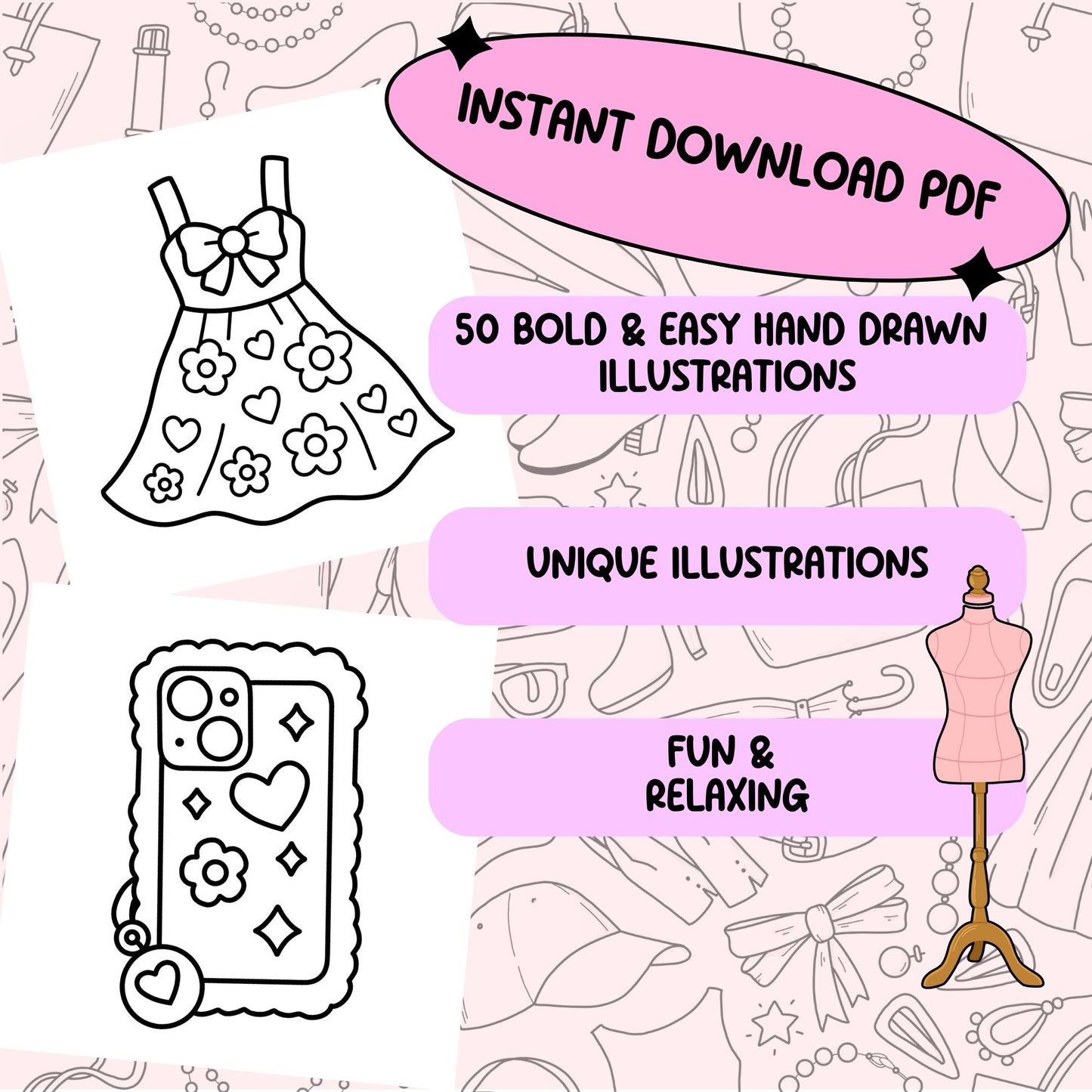 Sweet Style PDF Coloring Book