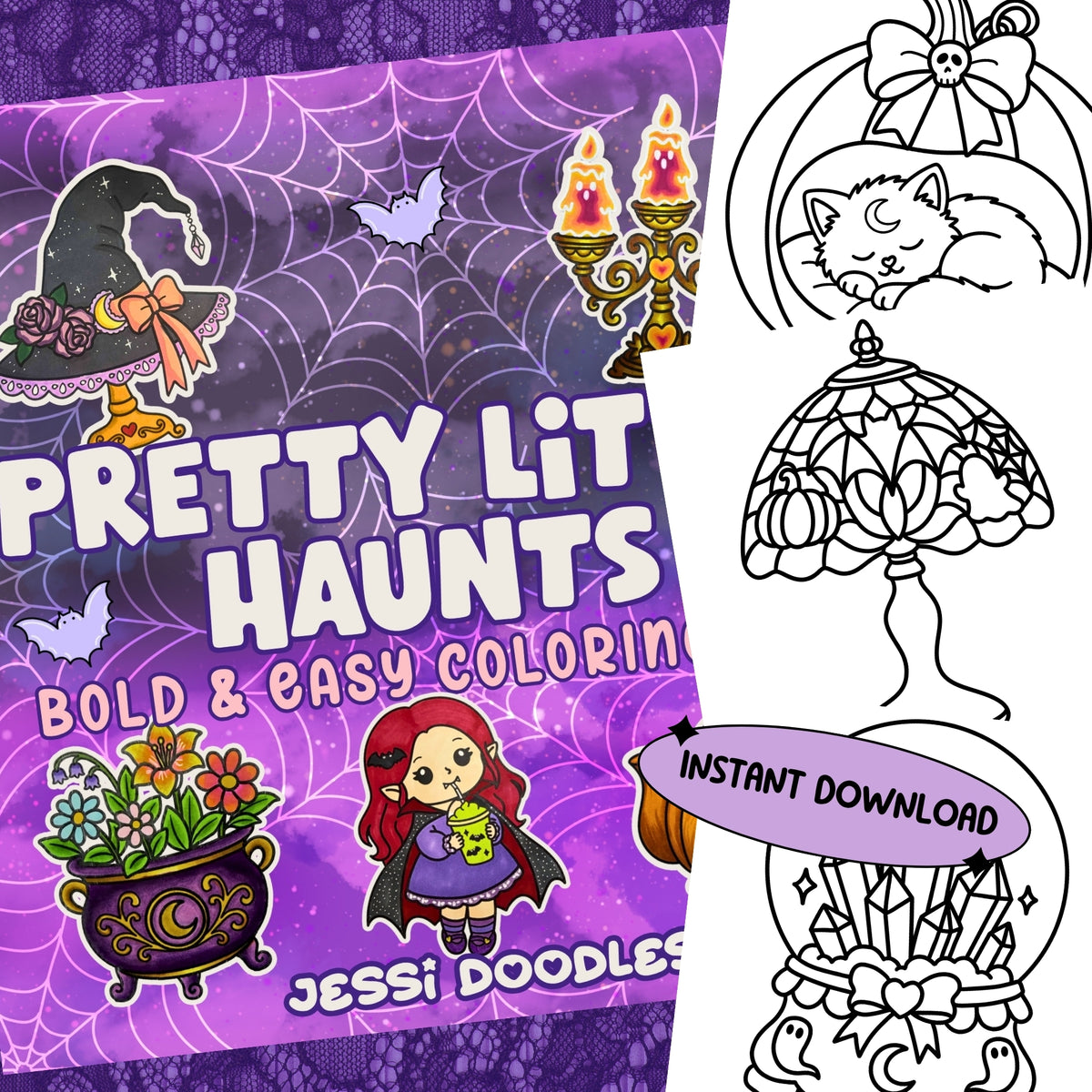 Pretty Little Haunts PDF Coloring Book