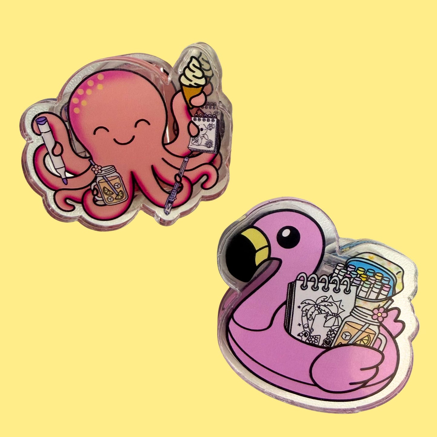 Summer Coloring Page Clip Set