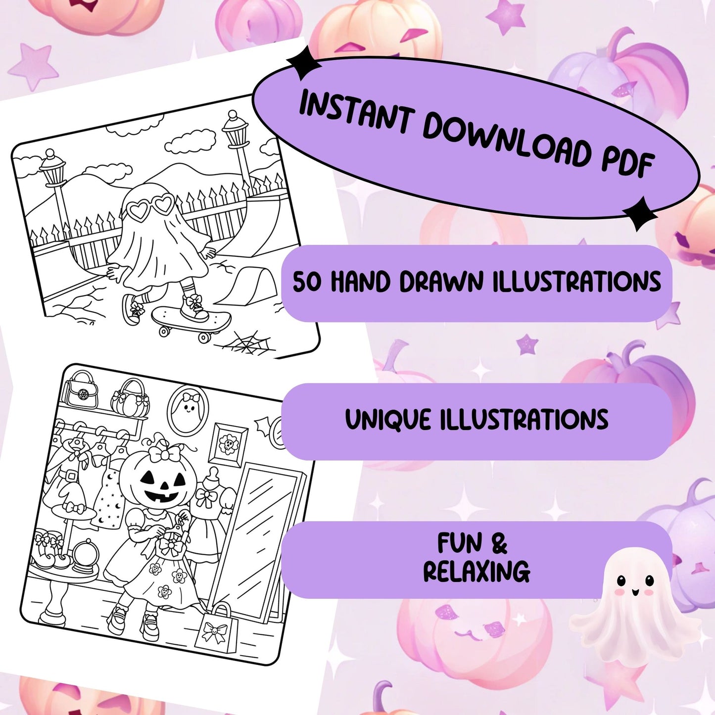 Ghoul's Day PDF Coloring Book