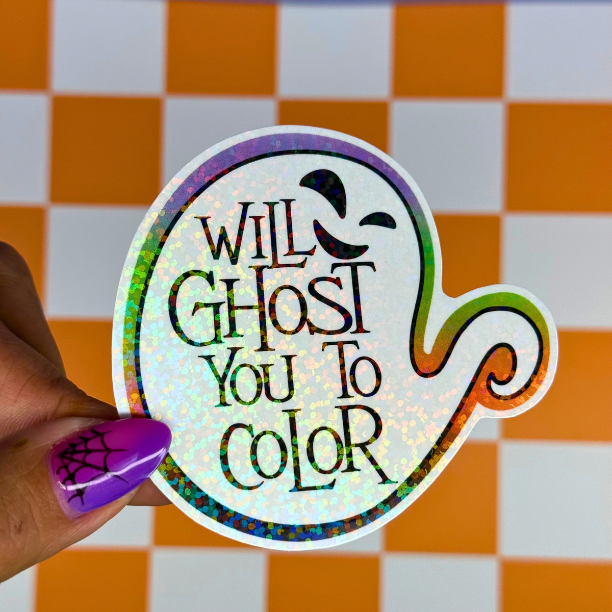 Will Ghost You to Color Sticker