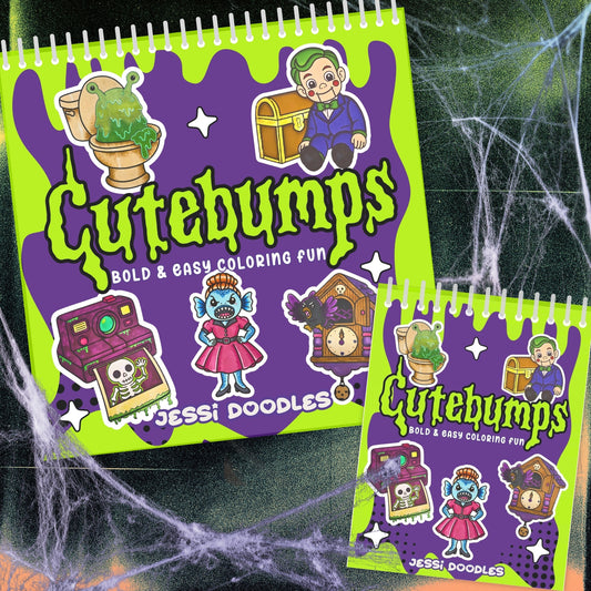 Cutebumps Bold & Easy Spiral Coloring Book