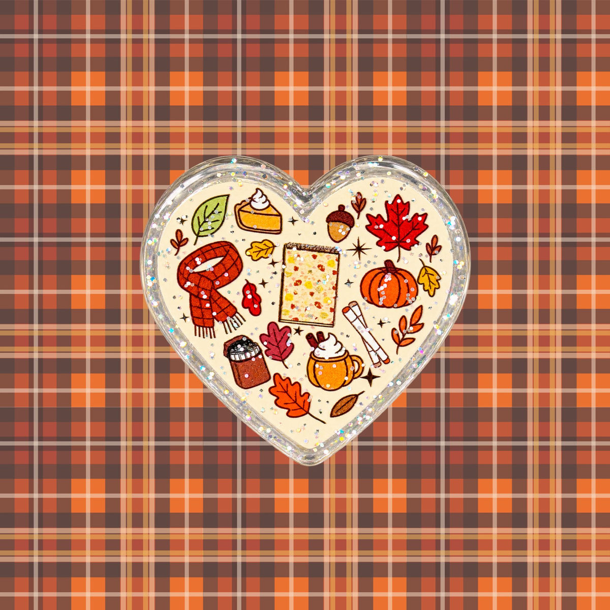 Autumn Heart Glitter Page Clip