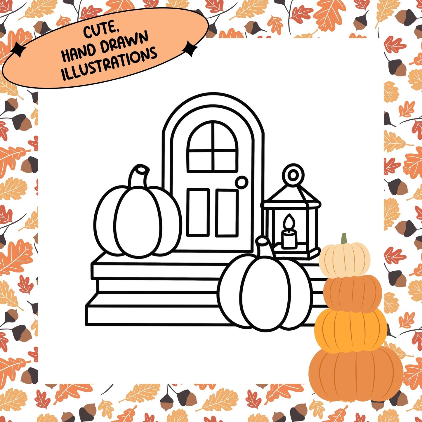 Hello Fall PDF Coloring Book