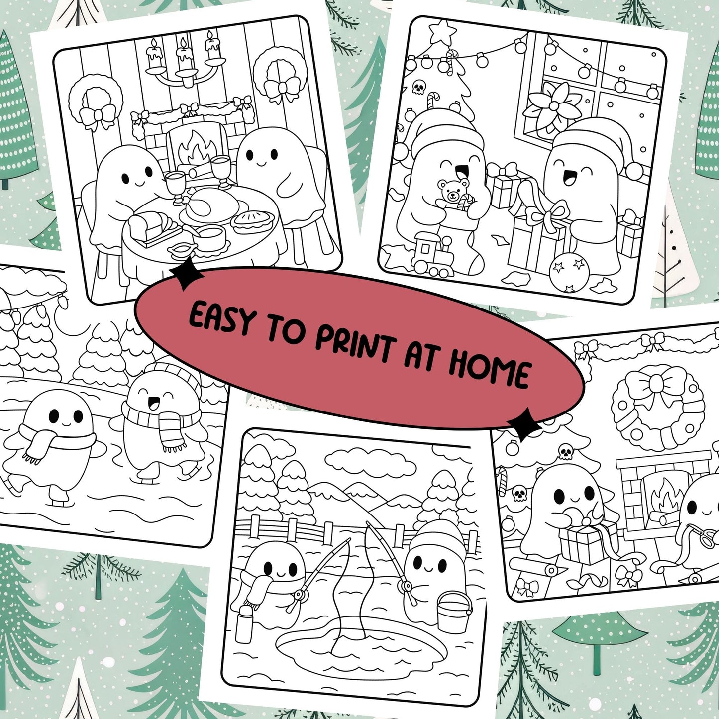 Haunt for the Holidays PDF Coloring Book