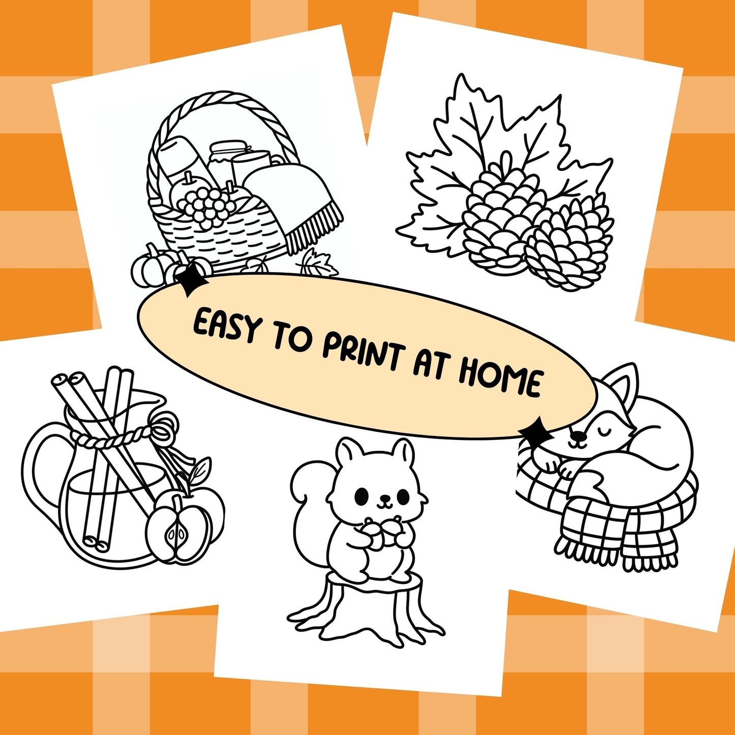 Hello Fall PDF Coloring Book