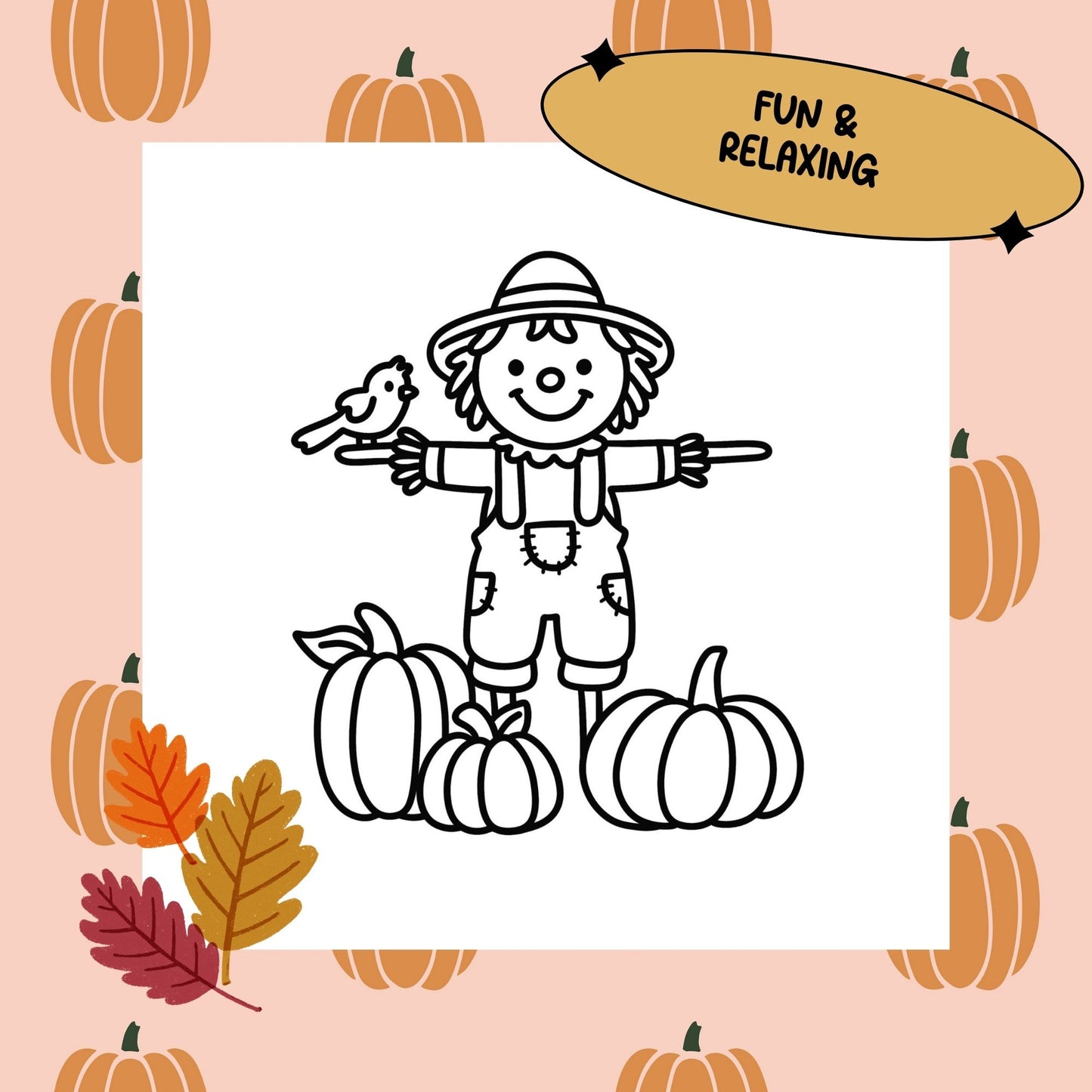 Hello Fall PDF Coloring Book