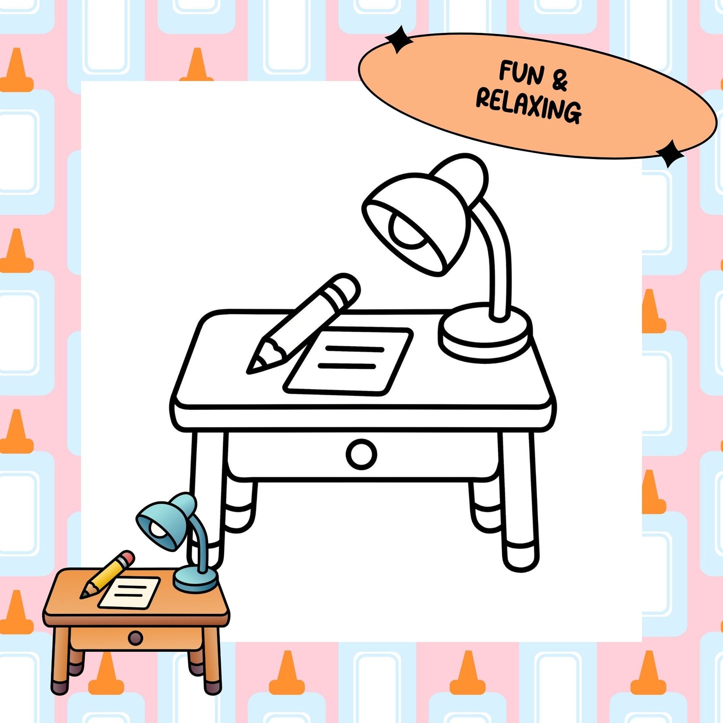 Cute Classroom PDF Coloring Book