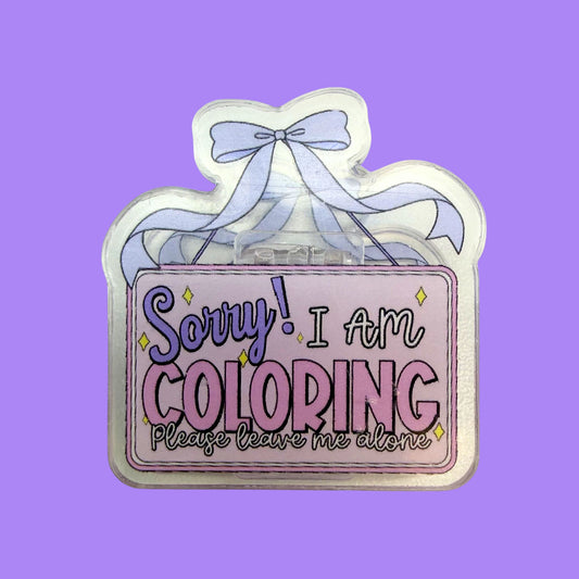 Sorry I am Coloring Page Clip