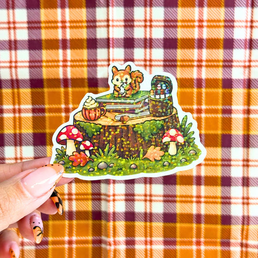 Tiny Coloring Squirrel Sticker