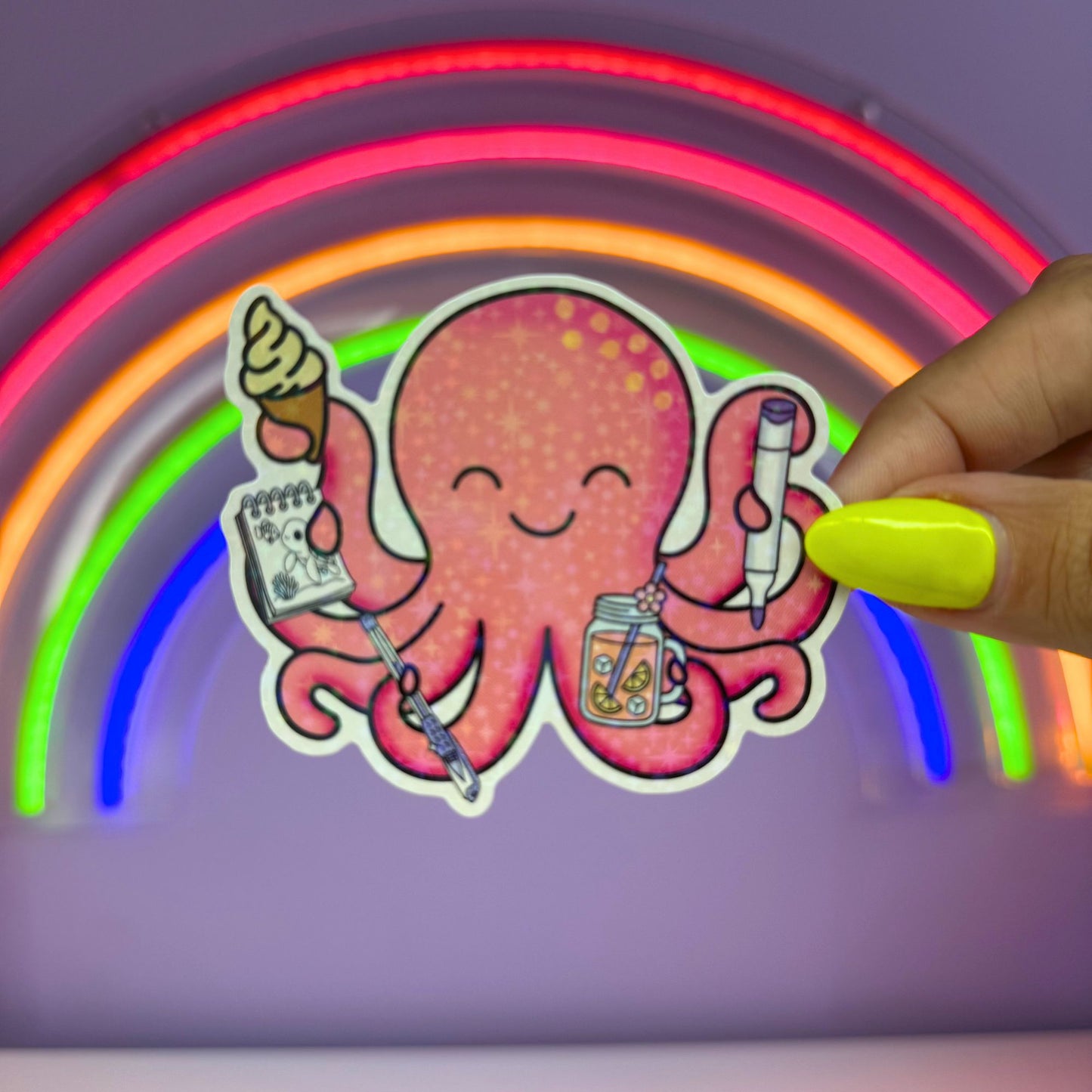 Coloring Octopus Sticker