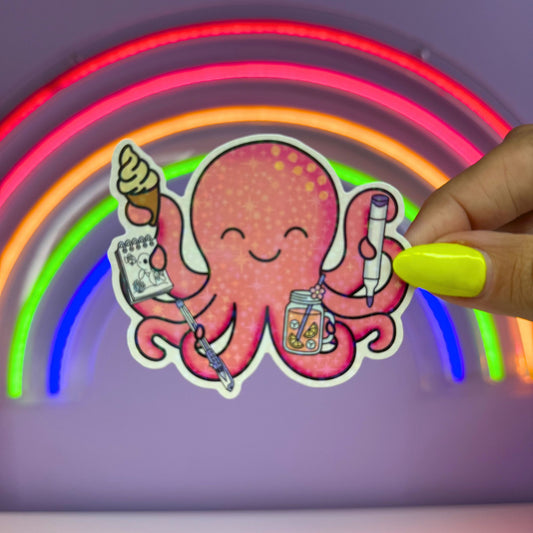 Coloring Octopus Sticker