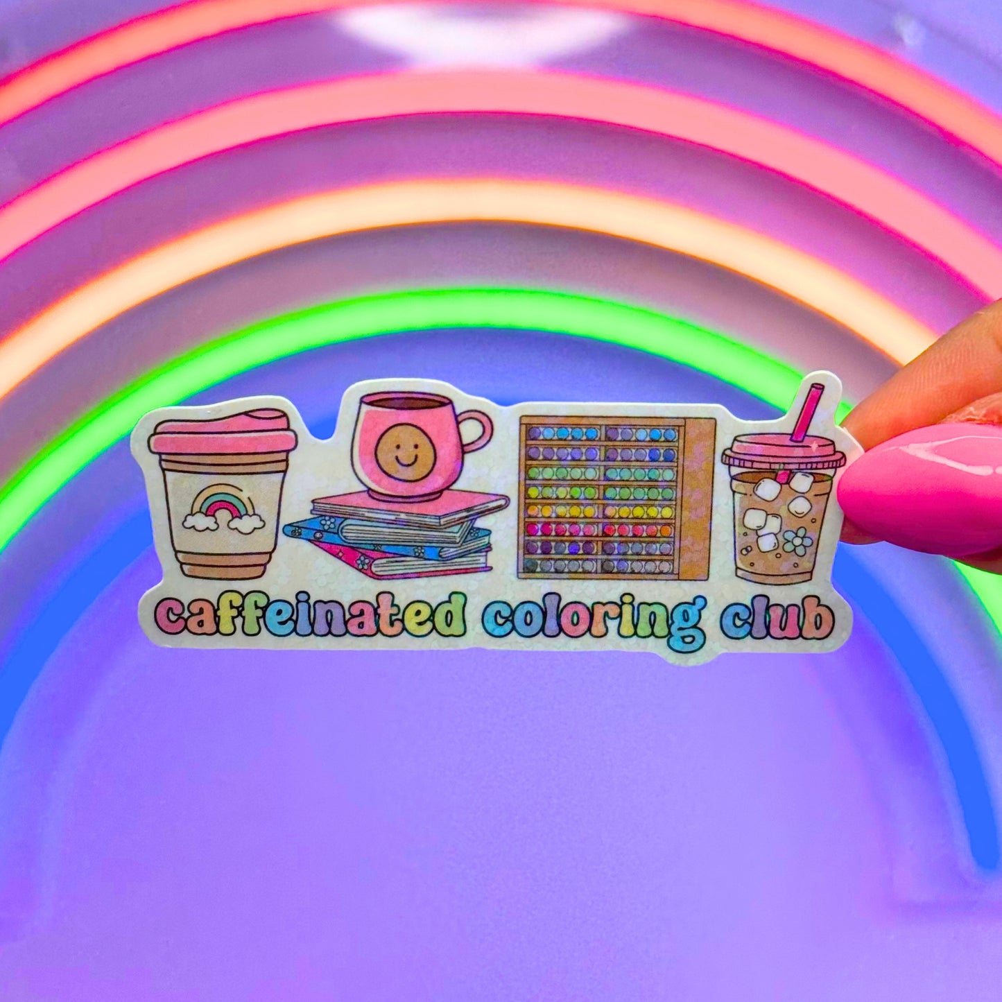 Caffeinated Coloring Club Sticker