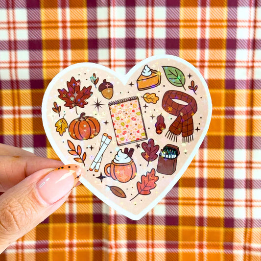 Autumn Heart Sticker