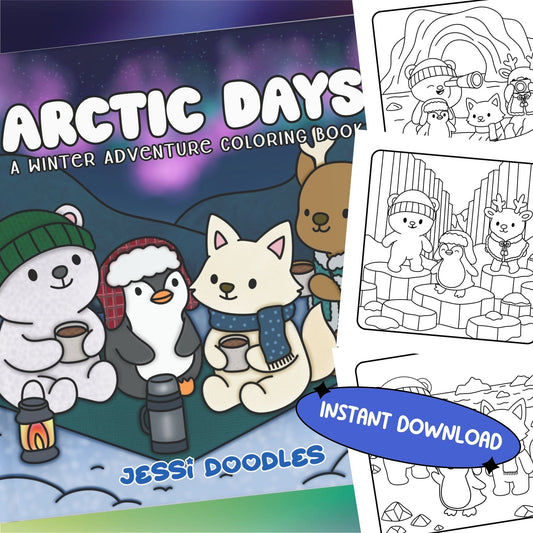 Arctic Days PDF Coloring Book