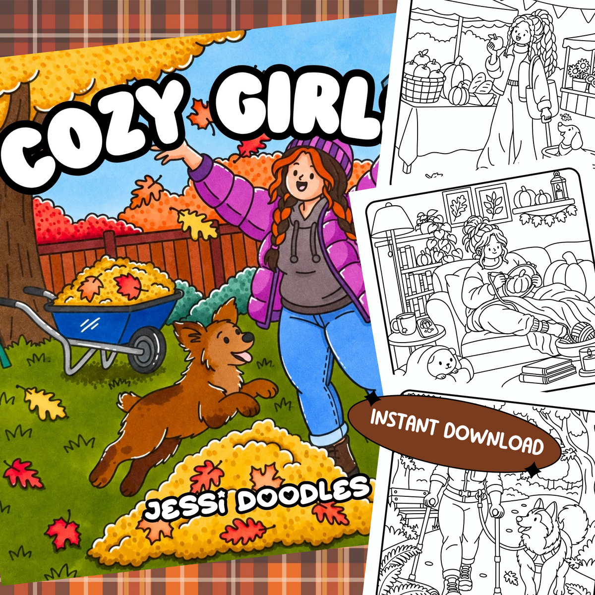 Cozy Girls Coloring Book