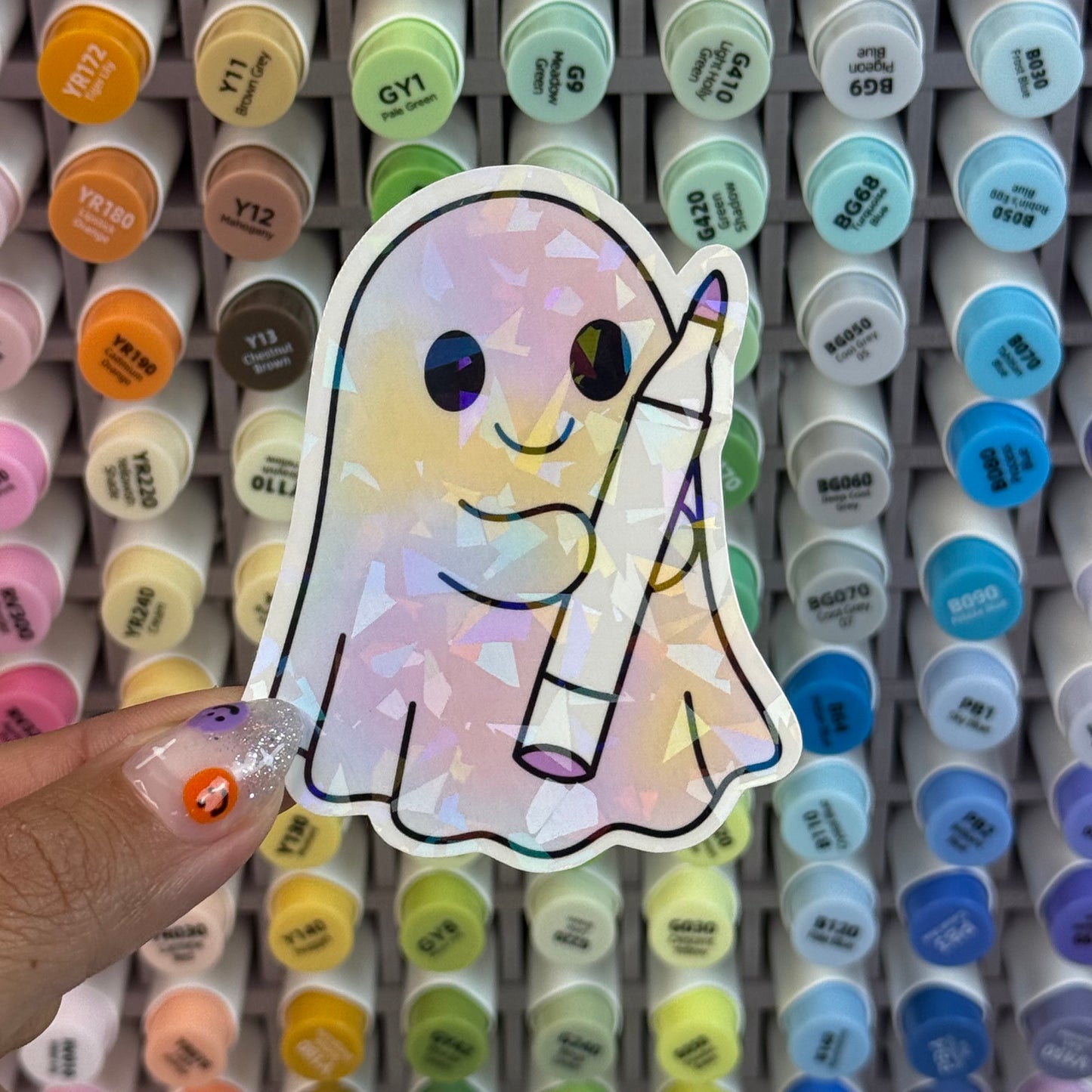 Marker Ghost Holographic Sticker