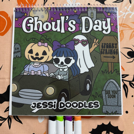 Ghoul's Day Spiral Coloring Book