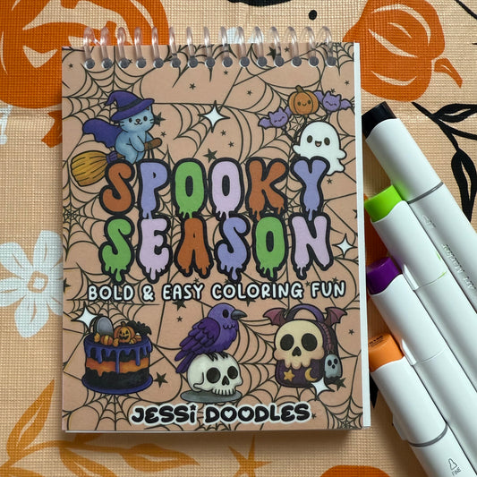 Spooky Season Mini Spiral Coloring Book