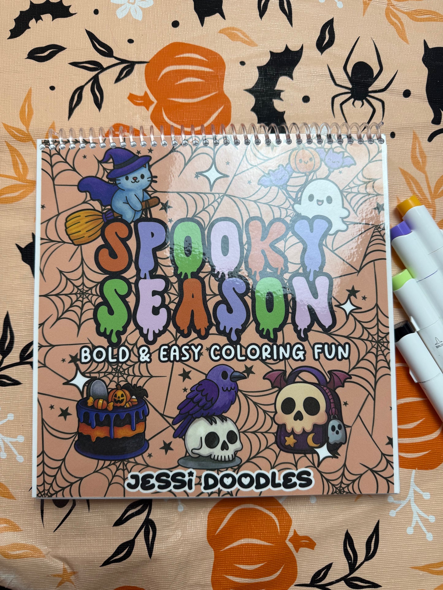 Spooky Season Spiral Coloring Book