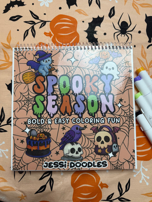 Spooky Season Spiral Coloring Book