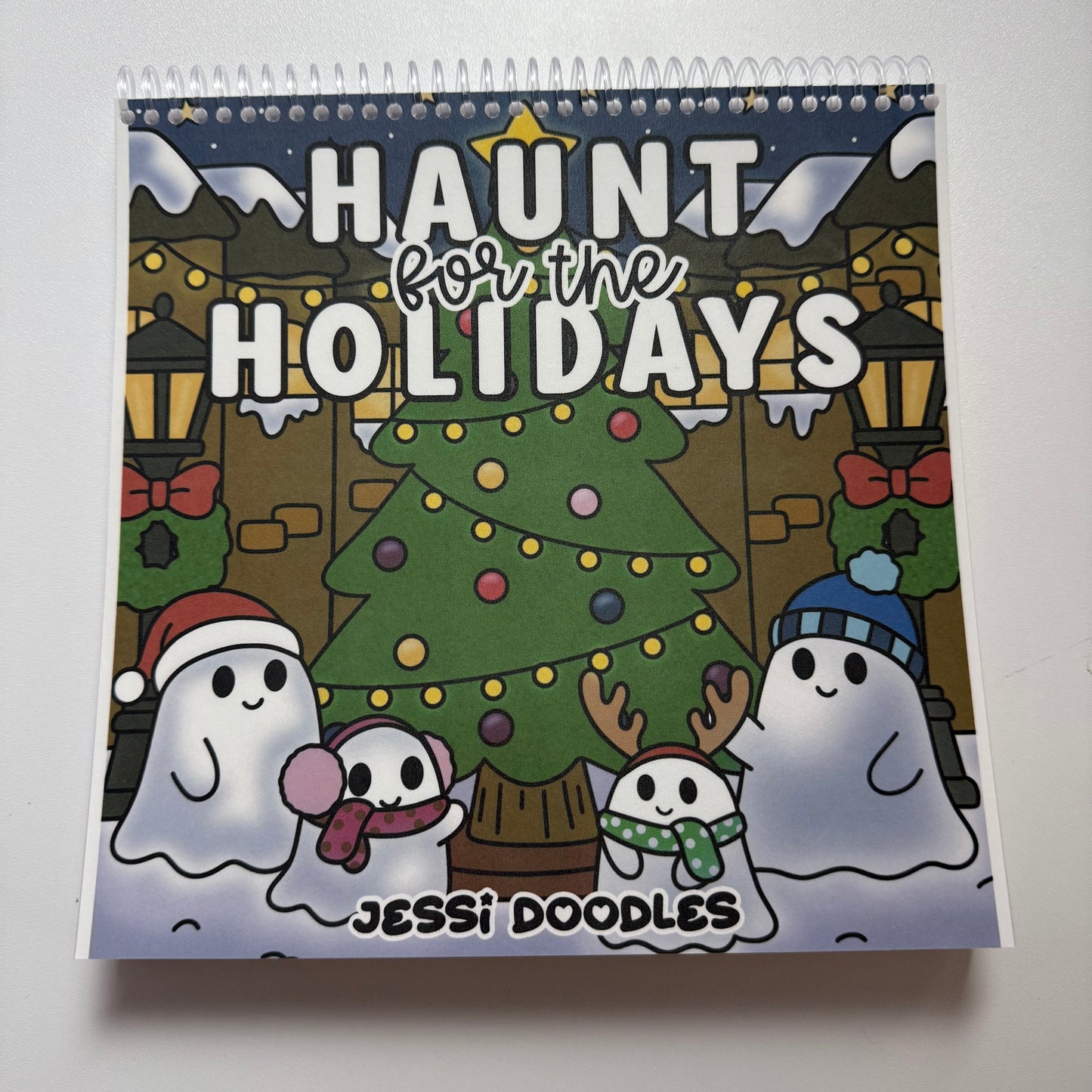 Haunt for the Holidays Spiral Coloring Book