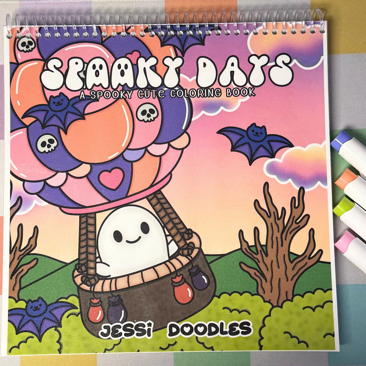 Spooky Days Spiral Coloring Book