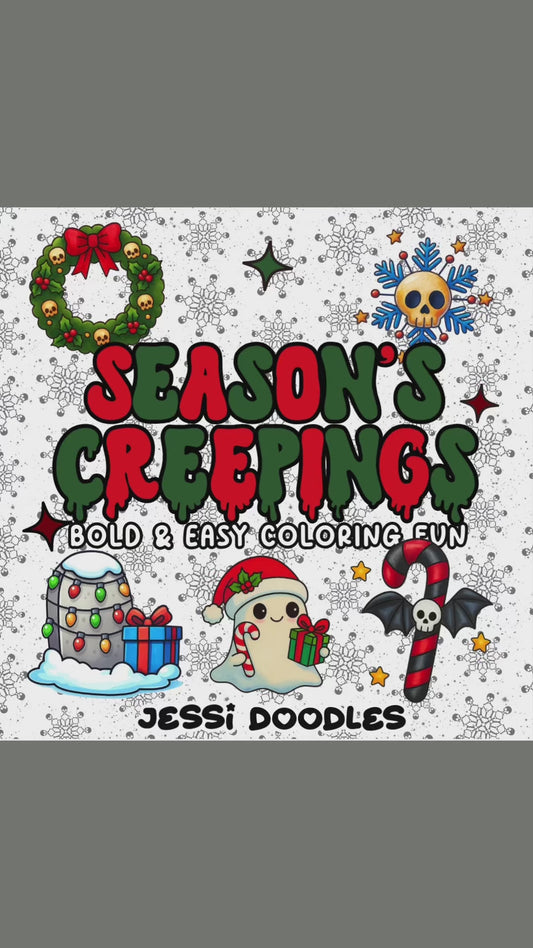 Season's Creepings Bold & Easy Spiral Coloring Book