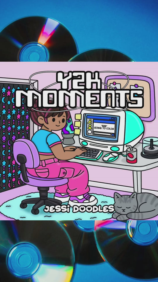 Y2K Moments Spiral Coloring Book